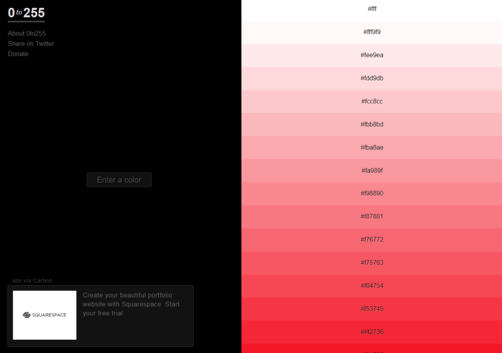 colour schemes developer rocket Website Colour Scheme