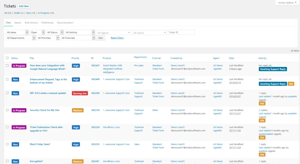 ticket system wordpress