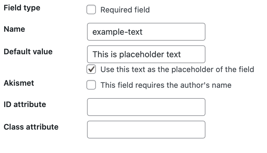 how to add placeholder text on contact form 7
