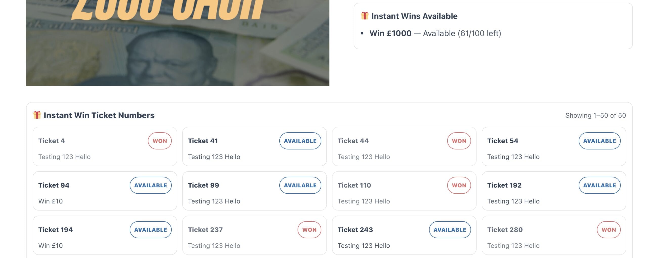 test competition site instant wins