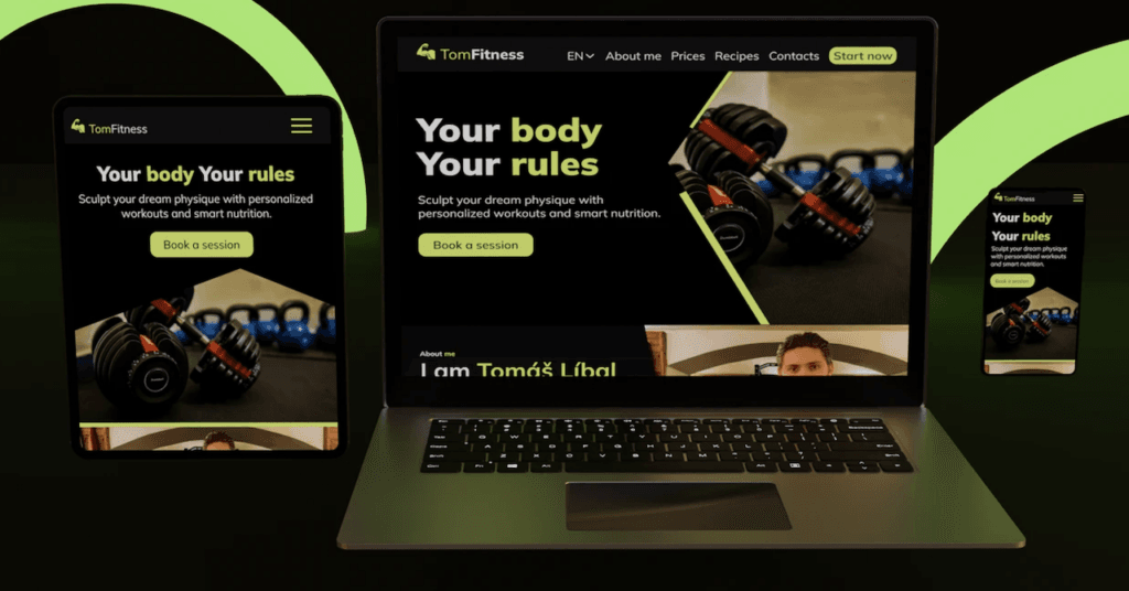 personal trainer website design